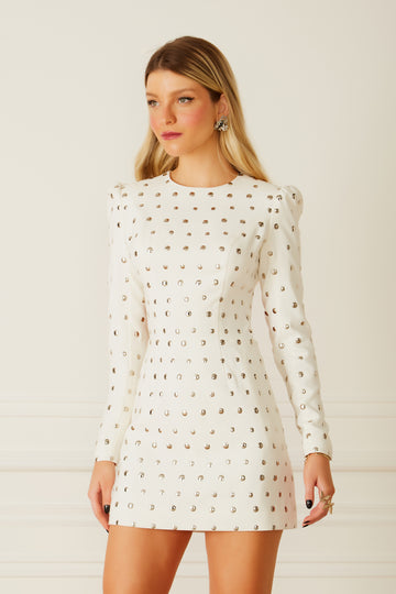 FABULOUS AGILITÀ - Vestido Curto Estrela Off White - Inverno 22